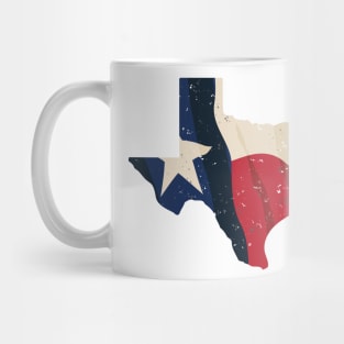 State of Texas with Texas Flag Overlay Mug